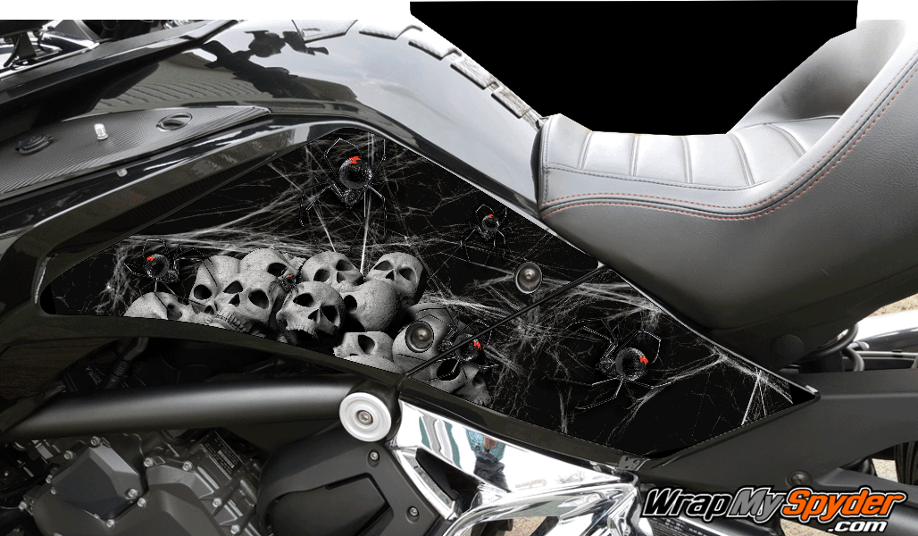 Black Widow Party Knee Panel kit for Can-am Spyder F3 models