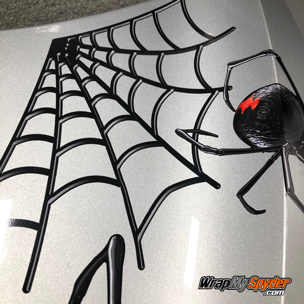 3D close up view Black-Widow spyder decal kit