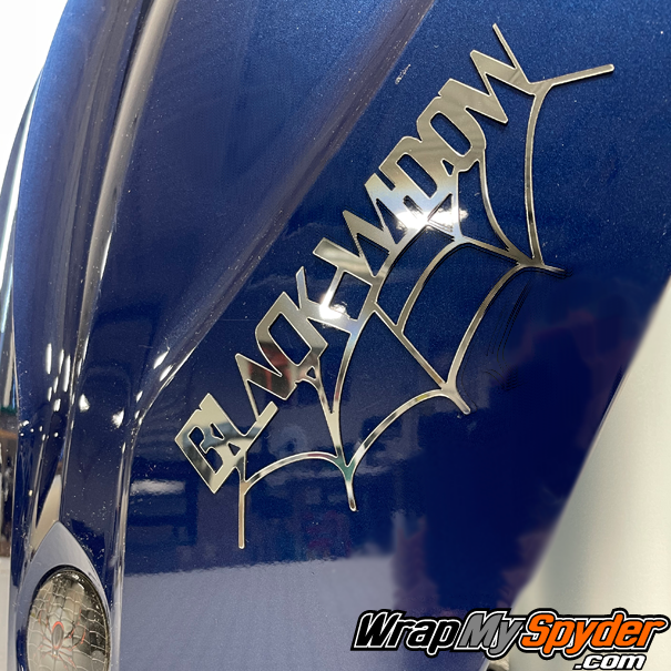 Blackwidow-chrome-web-emblem-for-can-am-spyders-fits-all-models-place-as-desired