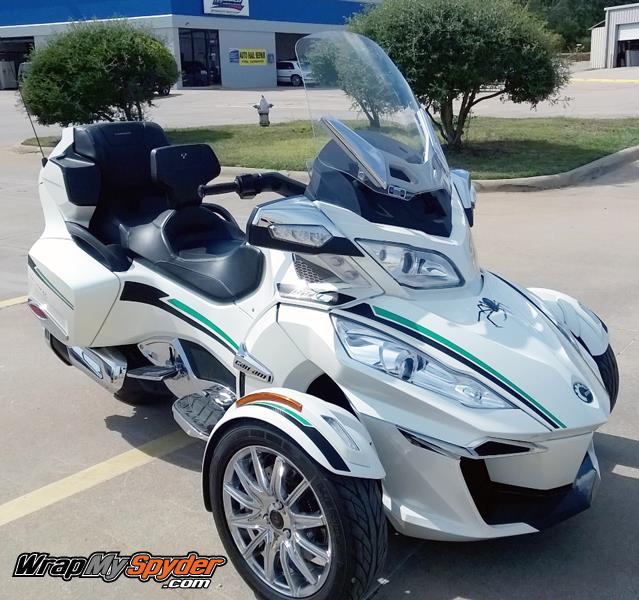 can am spyder break-stripe-green-black