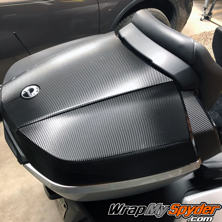 Can-am--BRP-Spyder-F3-Limited---RT-Limited-top-case-trunk-pre-cut-wrap-kit-in-textured-carbon-fiber-Black