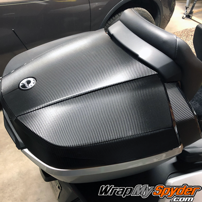 Can-am--BRP-Spyder-F3-Limited---RT-Limited-top-case-trunk-pre-cut-wrap-kit-in-textured-carbon-fiber-Black