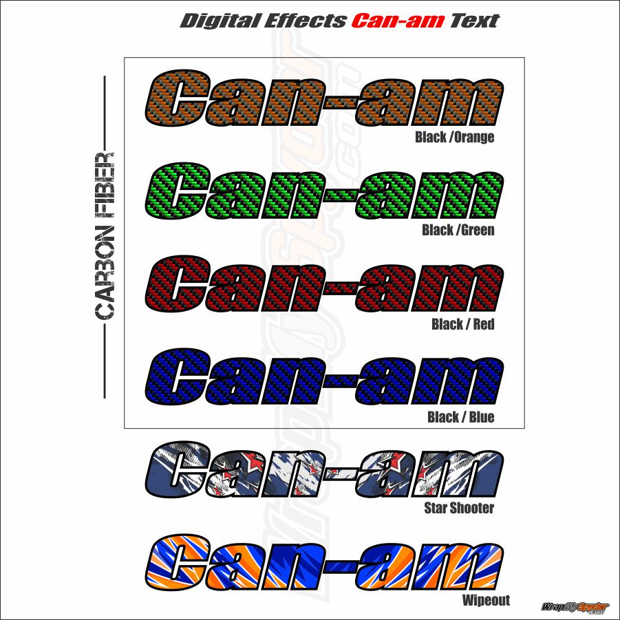 Digital effects Can-am Frunk text CARBON FIBER