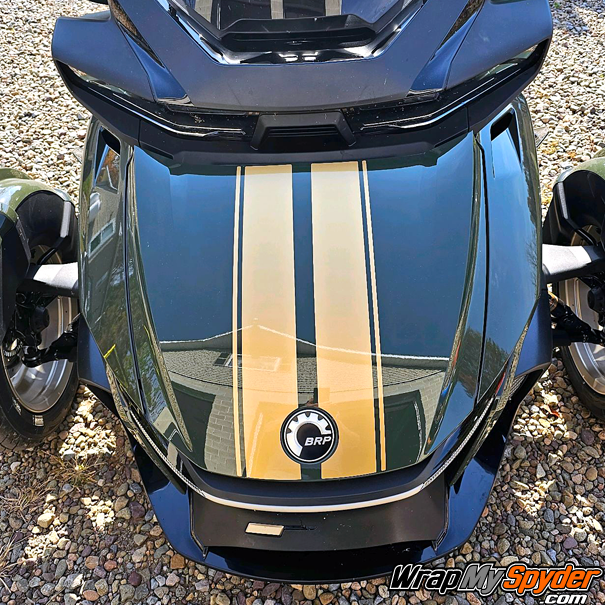 Can-am-Spyde-RT Sea to Sky-GT--Frunk-Racing-Stripe-kit Gold Metallic