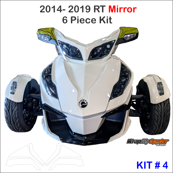 Can-am Spyder 2014-19 RT Limited 6 piece mirror scratch and chip protection Xpel Paint Protection