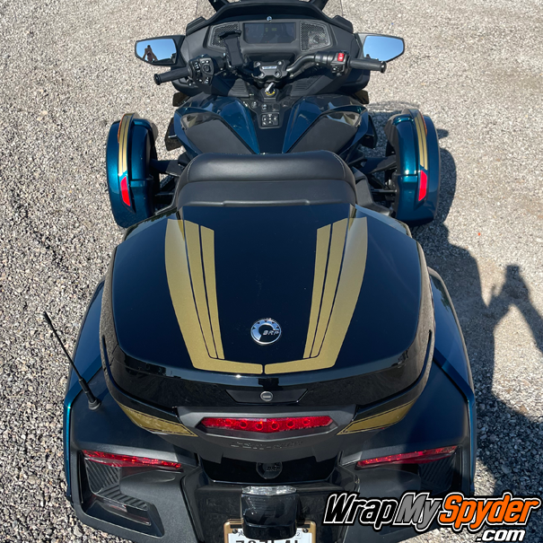 Can-am-Spyder RT Limited-2020+-Tri-Wing-Top-Case-Stripe-kit-in-Gold-Metallic