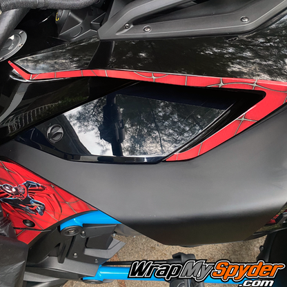 Can-am-Spyder-F3-Boomerang-side-panel-kit-in-Red-Web-pattern