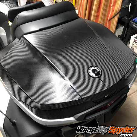 Can-am-Spyder-F3-Limited---RT-Limited-top-case-trunk-pre-cut-wrap-kit-in-textured-carbon-fiber-Black
