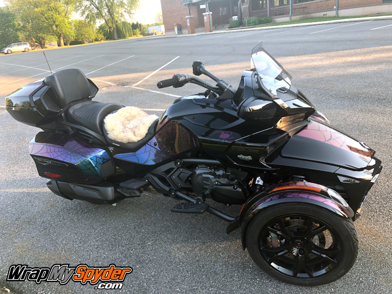 Can-am-Spyder-F3-Limted-Reverse-Webs-pre-cut--kit-in-chameleon-wrap