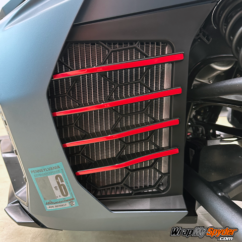 F3 Radiator Grill Bar Accent Decal Set