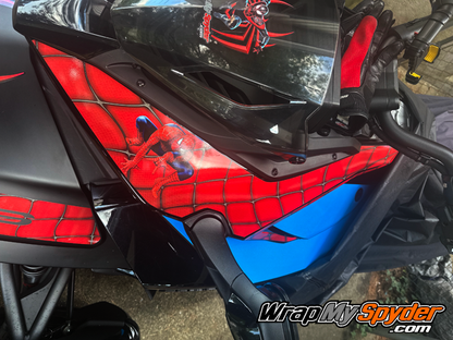Can-am-Spyder-F3-Red-Web--Mirror-Panel-Insert-with-image