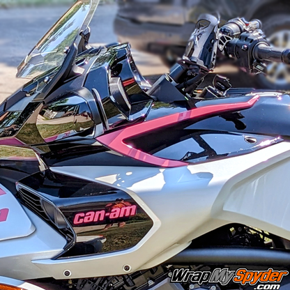 Can-am-Spyder-F3-Touring-with-Hot-Pink-accents-Boomerang-kit-and-Can-am-side-panel-text