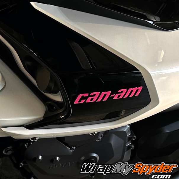 Can-am-Spyder-F3-side-faring-text-can-am-vinyl-colored-overlay
