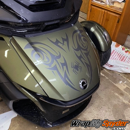 Can-am-Spyder-Flying-Tribal-Frunk-stripes-in-Charcol-Metallic-Racite
