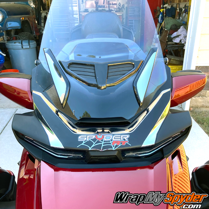 Can-am-Spyder-RT-Chrome-faring-accents-with-chrome-web-emblem-for-Can-am-Spyder