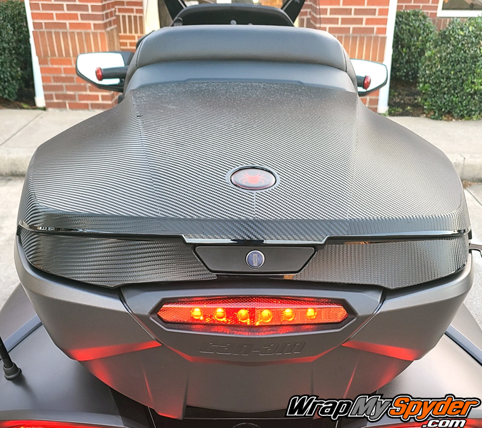 Can-am-Spyder-RT Limited 2020+ or 2017+ F3 Limited Textured-Carbon-Fiber-Black-Top-Case-protection-wrap--kit