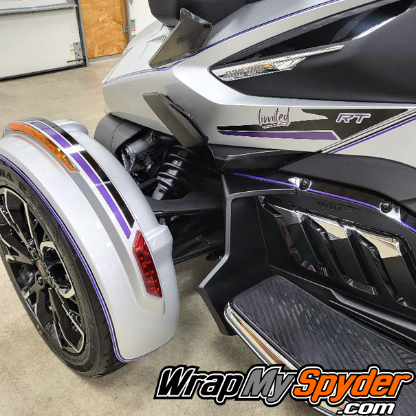 Can-am-Spyder-RT-RT-Limited-2020-2023+-Racing-Stripe-kit-Break-Stripe-Edge-Purple-Met-Gloss-Black-knee-panel---fenders-pinstripe-not-included