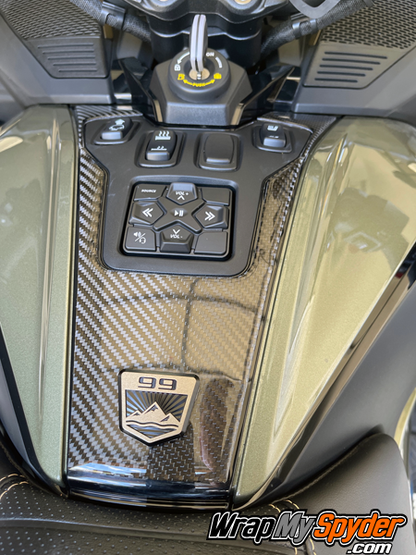 Can-am-Spyder-RT-RT-Limited-Sea-to-Sky-Edition-3D-Domed-Switch-Panel-emblem-removed-and-resinstalled