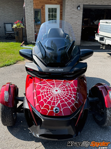 Can-am-Spyder-RT-RT-Limited-Spider-web-for-front-trunk 2020+ RT and RT Limited models Frunk Web in Silver metallic
