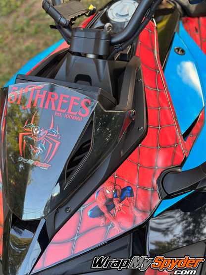 Can-am-Spyder-Red-Web-Mirror-Panel-mounted-on-Can-am-Spyder-F3-with-Olympic-Blue-accents