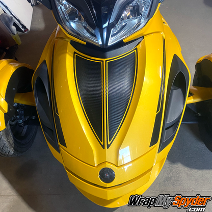 Can-am-Spyder-ST-Rally-Stripe-frunk-insert-Textrued-Carbon-Fiber-Black-with-Break-Stripe