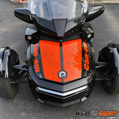 Can-am-Spyder-frunk-racing-stripe-Le-Mans-Torch-with-optional-can-am-frunk-text