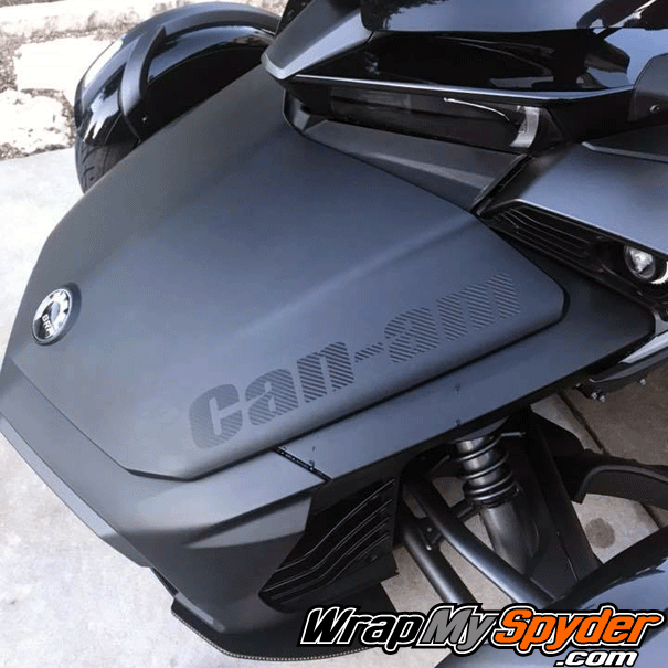 Can-am-frunk-text textured Carbon FIber