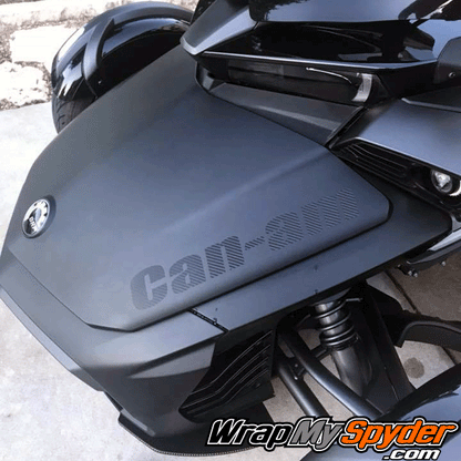 Can-am-frunk-text textured Carbon FIber