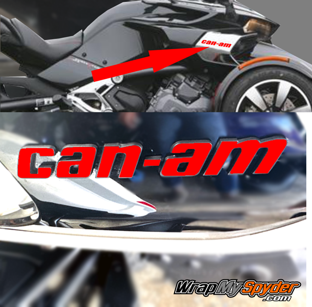 Can-am text overlay F3 Side faring panels