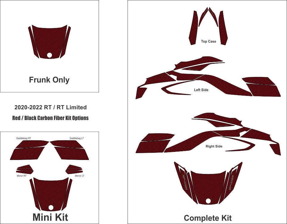 Kit Options - RED-BLACK CARBON FIBER