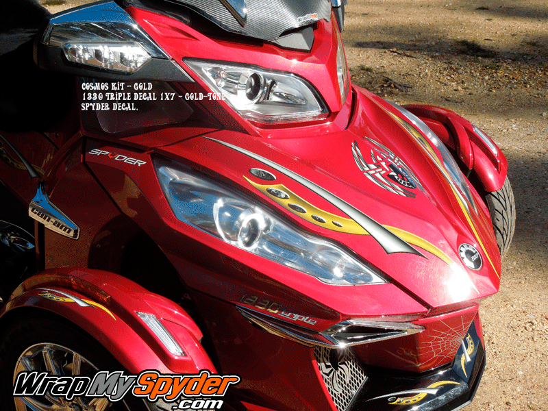 Cosmos-Gold-Reflective can am spyder decal ki