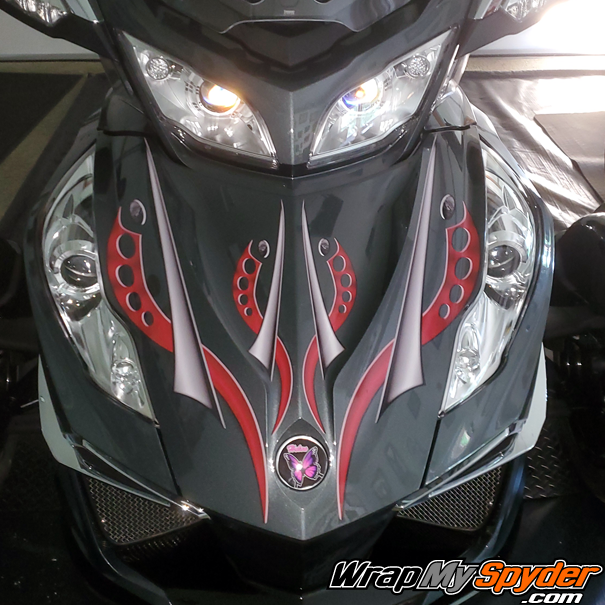 BRP canam spyder Cosmos-Red graphics kit