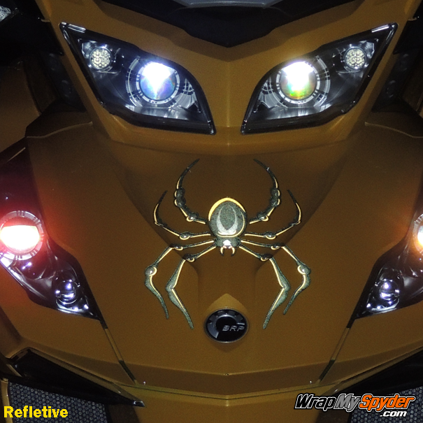 BRP Can-am Spyder decal set -Bellerdine Spider Black-Yellow in Reflective option.