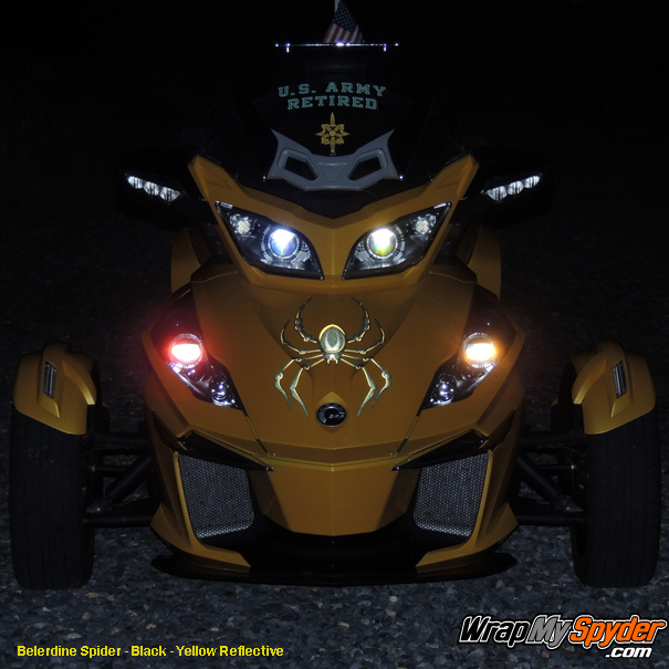 BRP Can-am Spyder decal Bellerdine Spider Black-Yellow Reflective