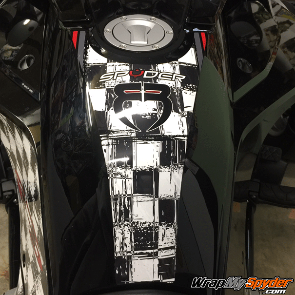 Spyder F3 Distressed-checker-Fang-Tank-protector