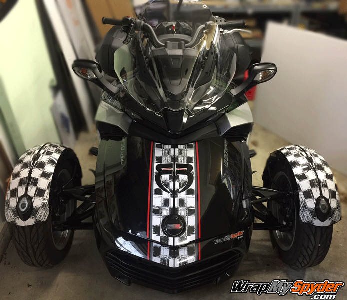 F3 Distressed-checkers racing stripe and fender kit