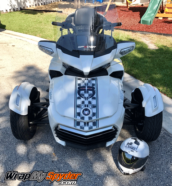 Distressed-checkers Fang -GT-Stripes Gray-Black