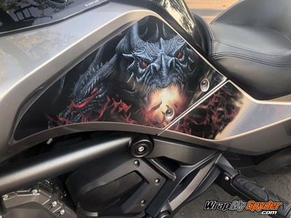 Dragon F3 Knee Panel kit with optional matching frunk wrap