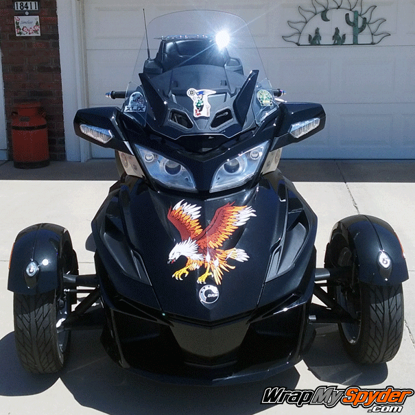 Your Eagle Pride kit will have one large to be placed on the frunk