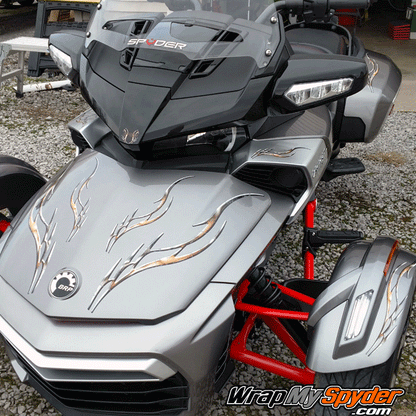 BRP Spyder F3-Barbwire-Lightning-Orange