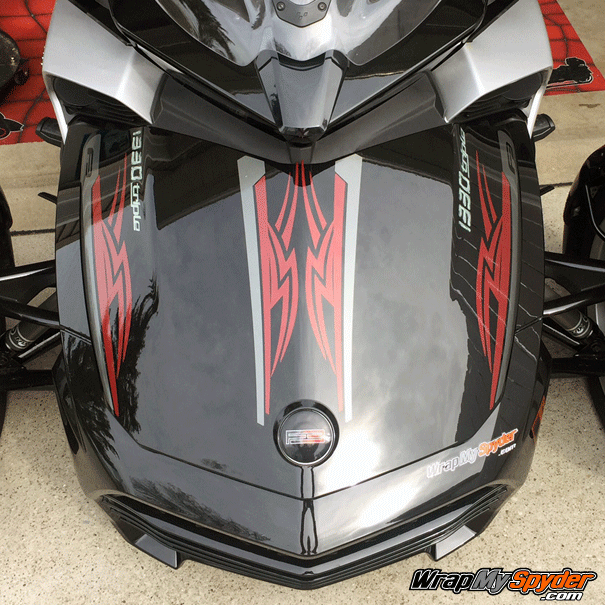 F3-Break-Stripe Lightning-frunk-burgundy (primary color) Charcoal(secondary color)