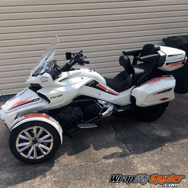 F3-Break-stripe-lightning kit in Orange and textured carbon fiber Black