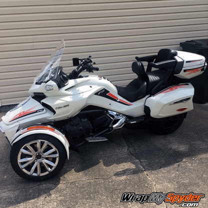 F3-Break-stripe-lightning kit in Orange and textured carbon fiber Black