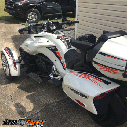 F3-Break-stripe-lightning kit in Orange and textured carbon fiber Black