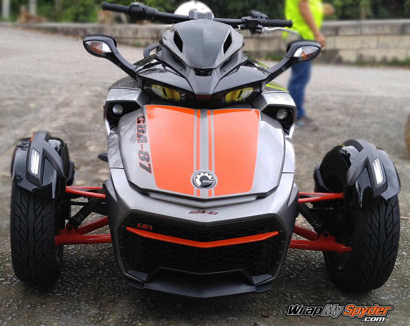 f3-daytona racing-stripe kit in Can am Red