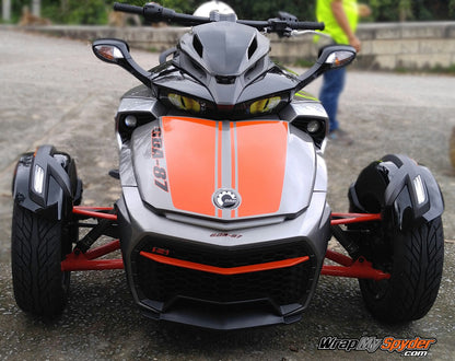 f3-daytona racing-stripe kit in Can am Red