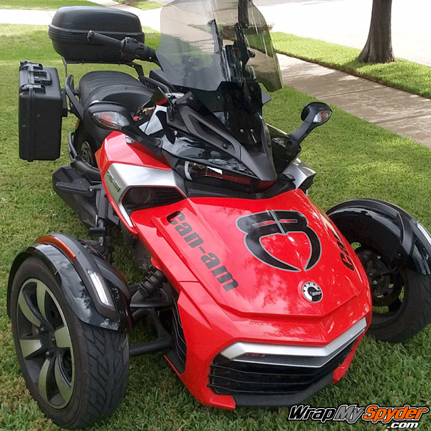 F3-Fang frunk kit Black-Gray with optional Can-am frunk text
