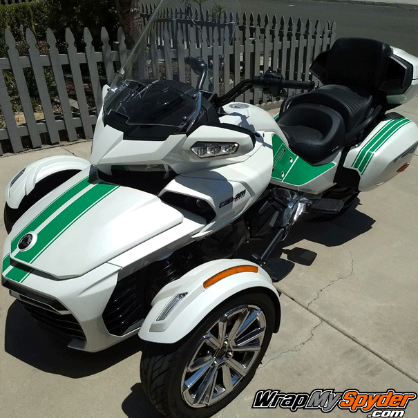 F3-GT Racing Stripes Kelly Green