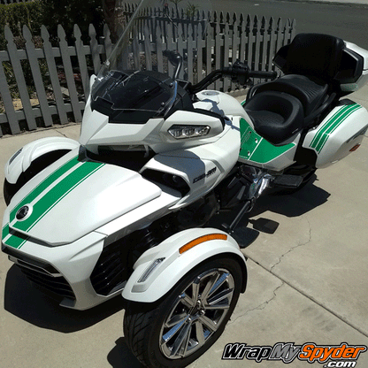 F3-GT Racing Stripes Kelly Green