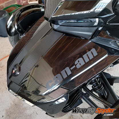 BRP Can-am Spyder F3-GT-Racing-Stripe-w-Can-am-Text-Textured-Carbon-Fiber-Black